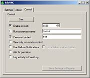 Sample of a EduVNC Service Tab